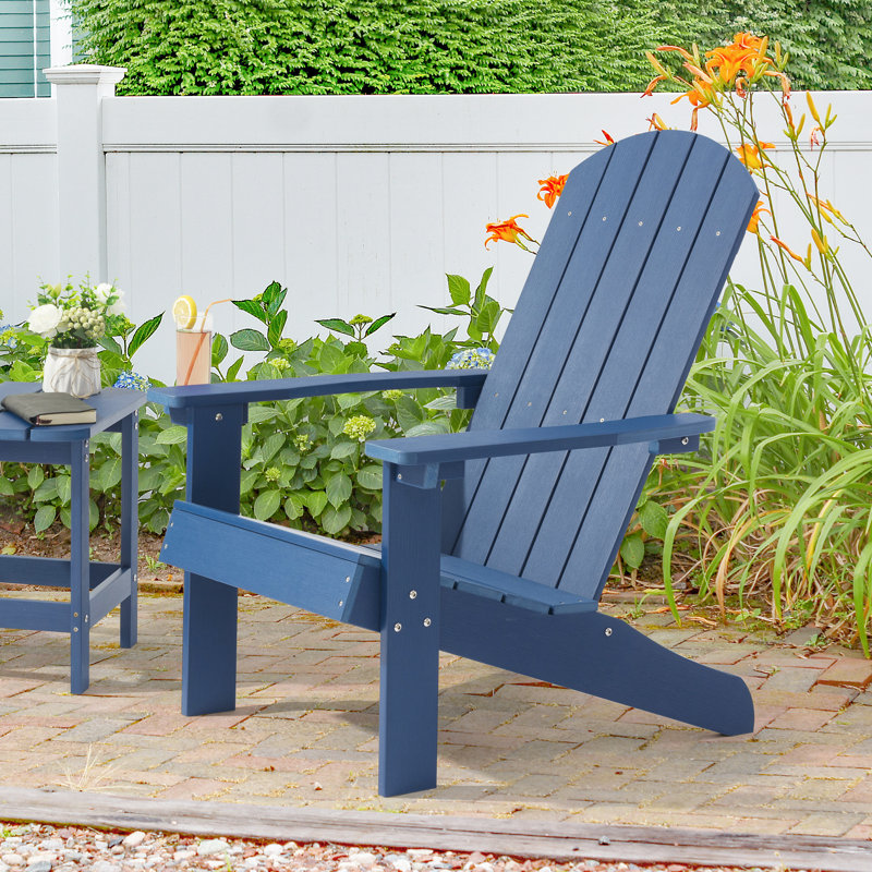 Outdoor Adirondack Chair, Navy Blue