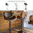 Dorotea Swivel Upholstered Faux Leather Adjustable Height Counter Stool