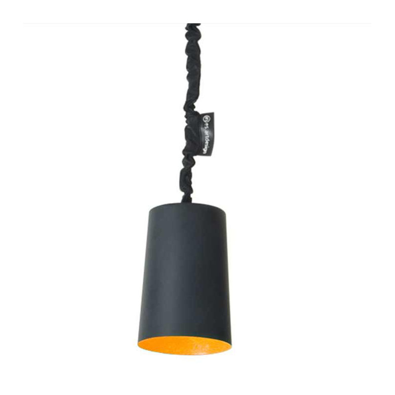 Paint 1 - Light Dome Pendant, Black/Orange