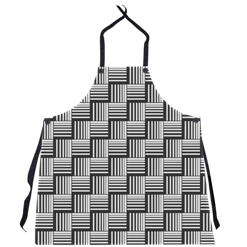 Tablier à rayures nattés classique, Blanc