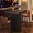 39.4" Tall Square Dining Table, Modern Counter Height Bar Table Pub Cocktail Table for Dining Room, Tavern, Coffee Corner, Party-1861232768