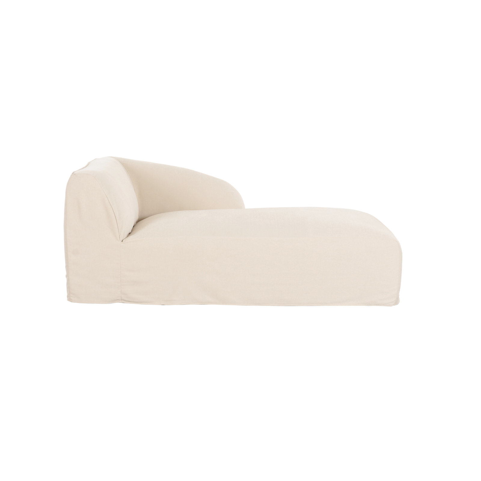Wilde Right-Arm Facing Chaise Lounge, Cream Veil Canvas