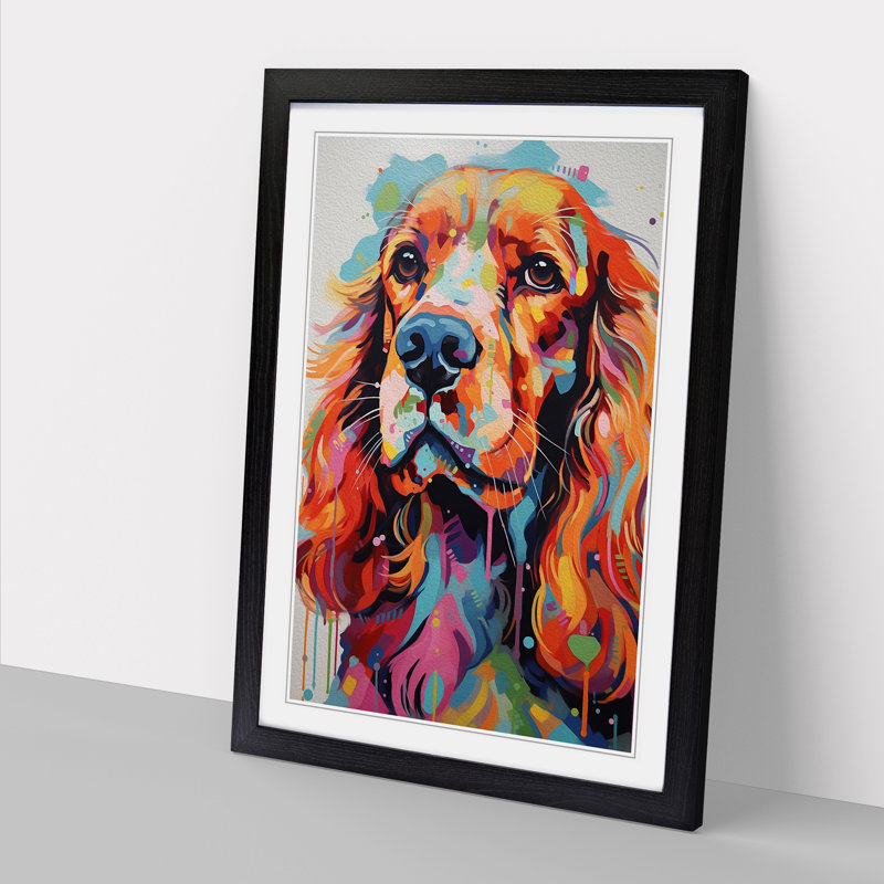 Single Picture Frame Print on Wood, 64cm H x 46cm W, Black Framed