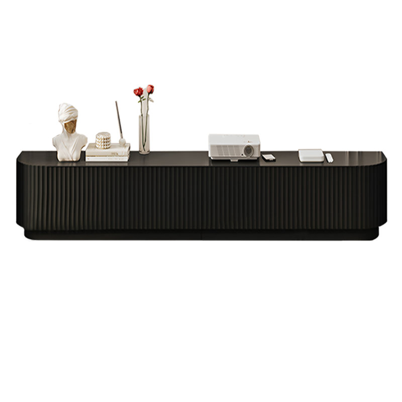 Meuble télé moderne avec tiroirs, H 18,9 po x L 94,48 po x l 15,75 po, Noir
