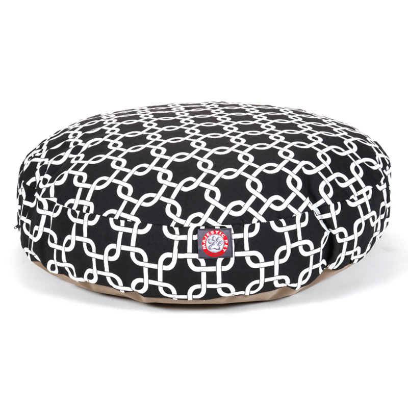 Oreiller pour animal de compagnie / classique, Noir, Grand (l 42 po x p 42 po x H 5 po)