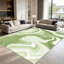 Tapis à motif abstrait tourbillon marbré vert sauge 1pc pour le salon, doux et confortable, convient à toutes les saisons, facile à entretenir, tapis de sol intérieur lavable à la machine, sous la table de ferme convenant à la table à manger, à la chambre à coucher, à la cuisine, au vestibule, au patio,