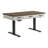 Isamu Adjustable Height Solid Wood Steel Writing Desk