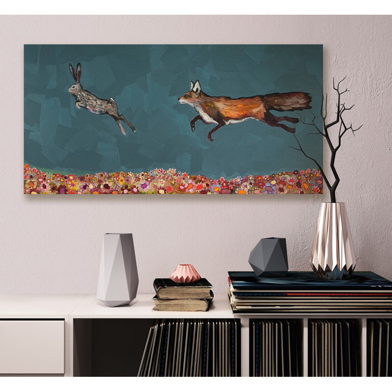 «The Chase» par Eli Halpin, reproduction sur toile, H 12 po x l 24 po, Toile