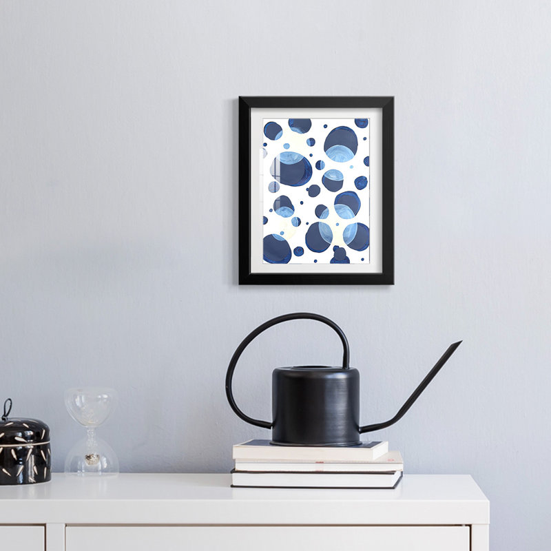 Ultramarine Orbs II - Impression encadrée, H 28,5 po x l 20,5 po, Noir