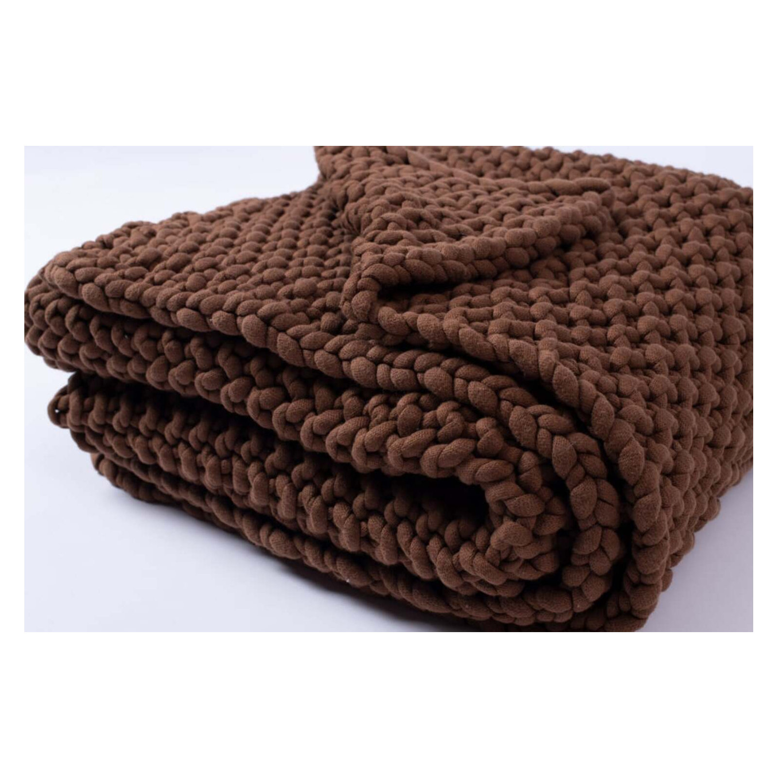 Arnica Cotton Blend Throw Blanket, Saddle