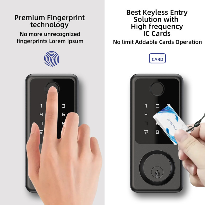 Fingerprint Smart Door Lock With Lever Handle