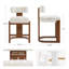 Tabouret de comptoir rembourré en bois massif-751692522