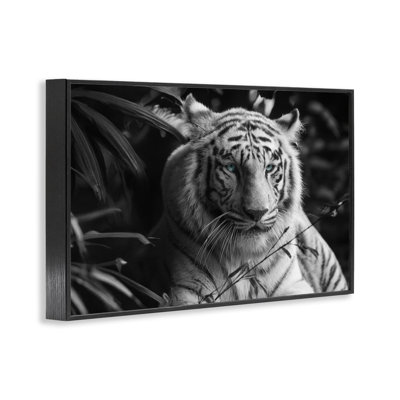 Tiger Among Jungle Plants Framed Giclee Art, design by Annabelle Hall