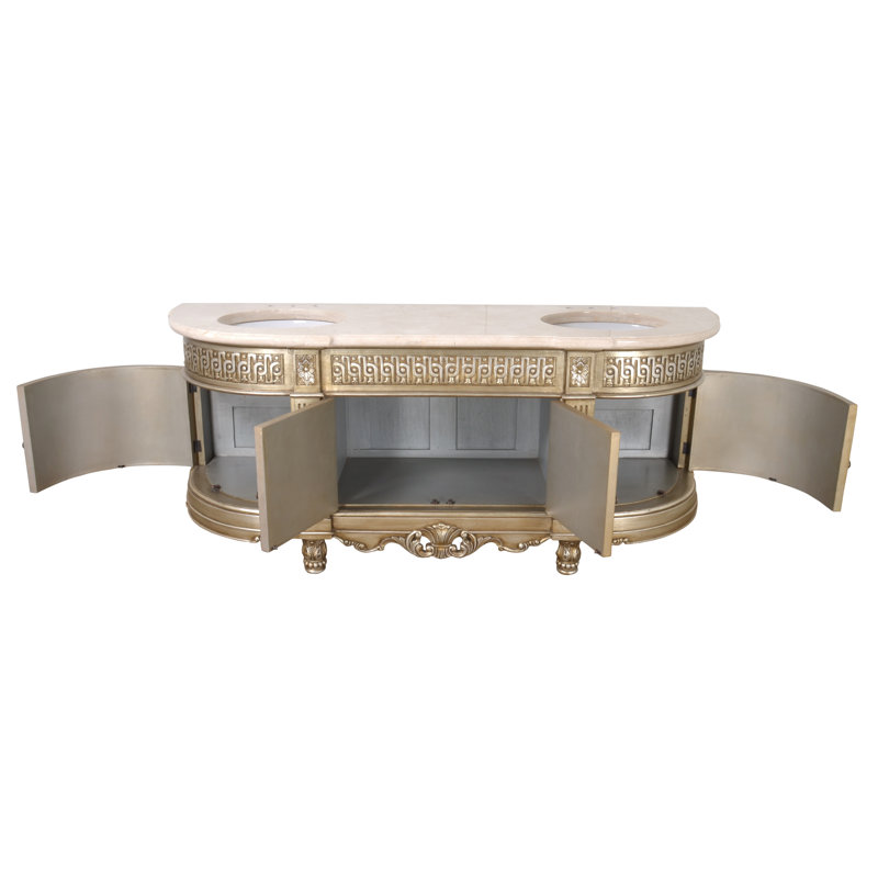 Meuble-lavabo double mural 84 po Normandie Platina