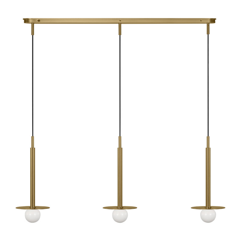 Nodes 3 - Light Chandelier, Burnished Brass