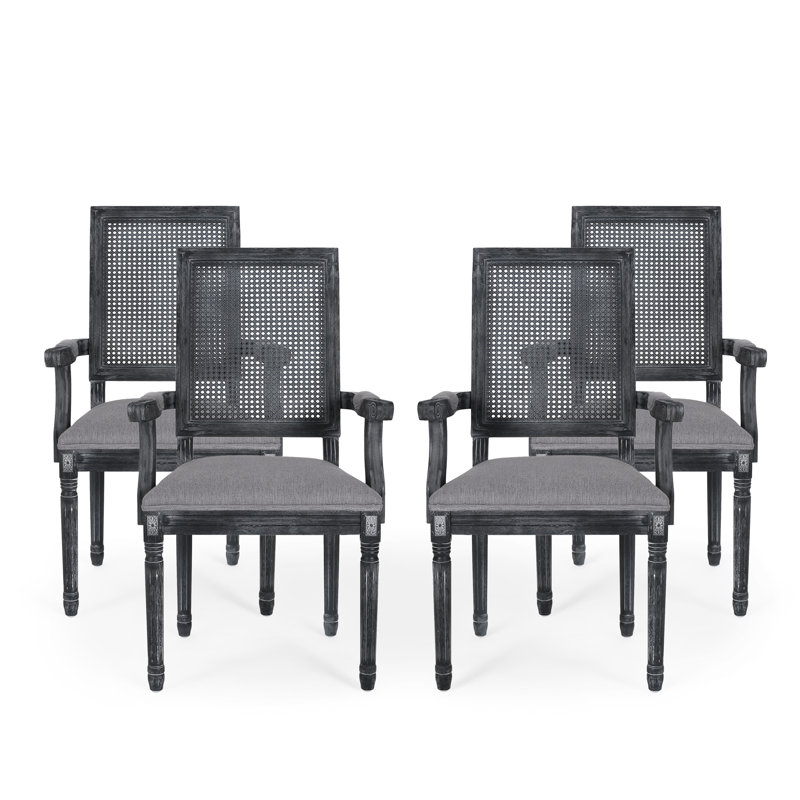 Fauteuil à dossier Louis Lapathos, Gris, Gris, 4