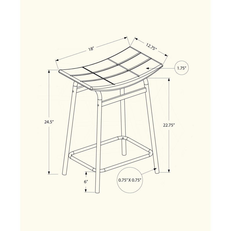 Tabouret de bar, hauteur de comptoir, ensemble de 2, cuisine, contemporain, moderne, Noir