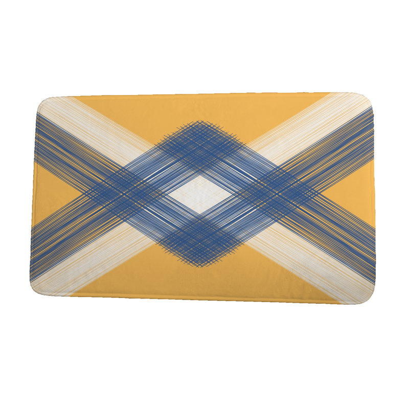 Non-Slip Bath Mat, 17" W x 24" L, Yellow