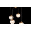  Lustre à 4 lumières Couplet en noir mat avec accents laiton chaud
