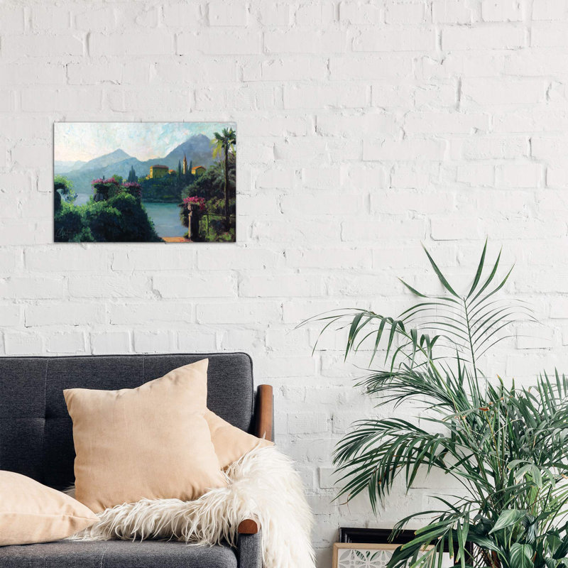 Lake Como, Italy - Wrapped Canvas Painting, No Frame, 66.04 cm H x 45.72 cm W x 1.91 cm D