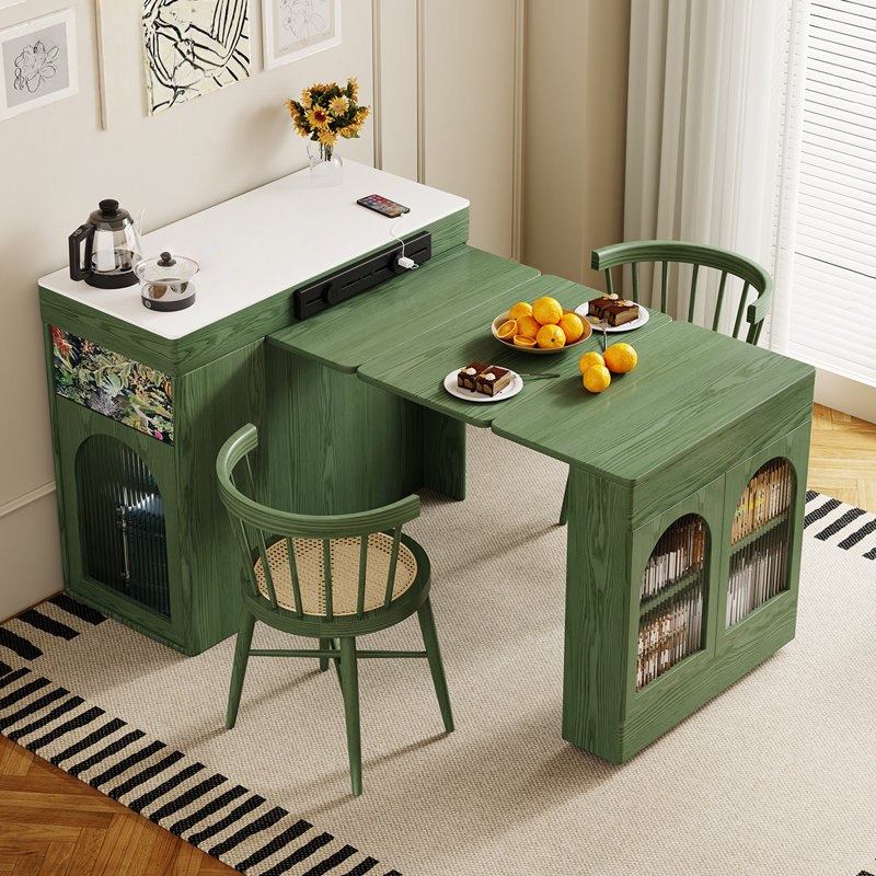 French Retro Green Dining Table