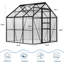 Serre en polycarbonate robuste de 6 pi x 6 pi pour le jardin, la cour et le jardin d'hiver