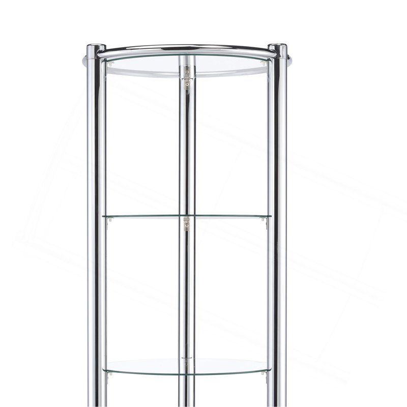 Tablette triangulaire avec cadre en verre trempé