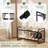 2-Tier Stylish Shoe Rack with Square Frame