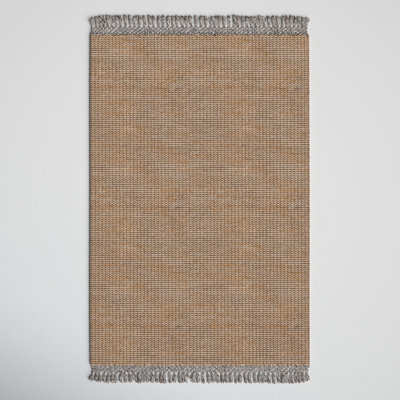 Blume Handmade Hand Woven Tan/Charcoal/Gray Area Rug