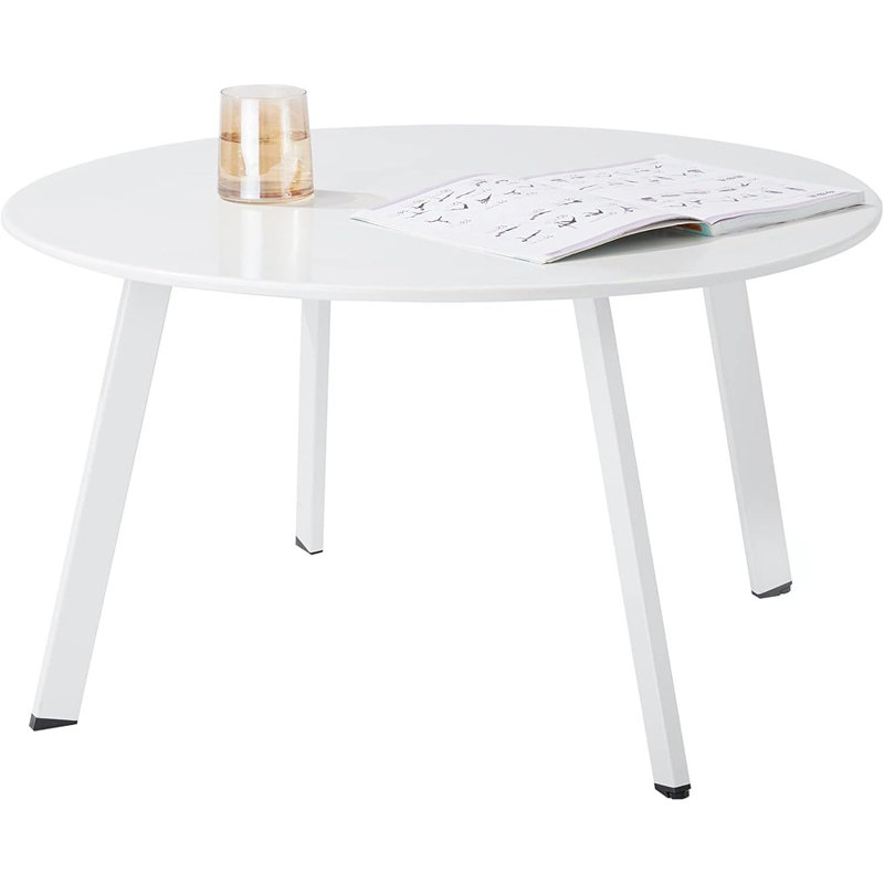 Table basse ronde en acier et acier pour l'extérieur, intérieur et extérieur antirouille