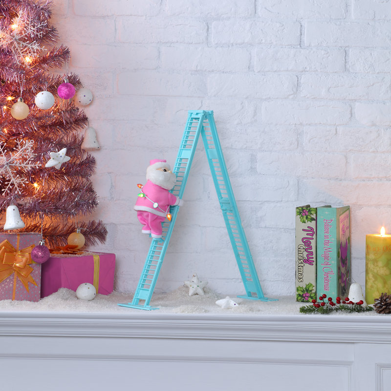 Magie de Noël père Noël 17 po, Bleu / rose / blanc