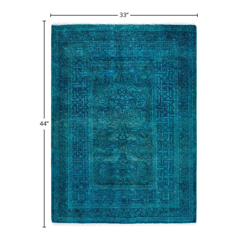 Overyed One-of-a-Kind Rectangle 2'9" X 3'8" Hand Knotted Area Rug