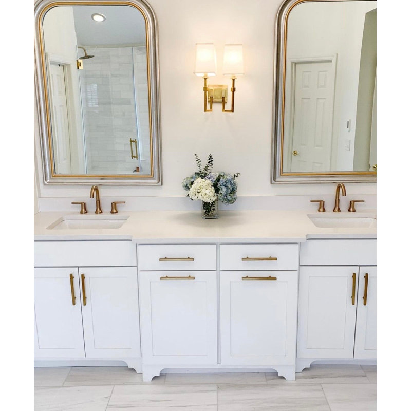 Tallulah Flat Wall Mirror, Antiqued Silver Leaf/Gold Leaf