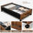 2-Pack Walnut Brown Under-Bed Storage Bins, Wheels and Removable Lids