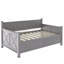 Lit de jour simple, avec 2 grands tiroirs, structure en forme de X-581584878