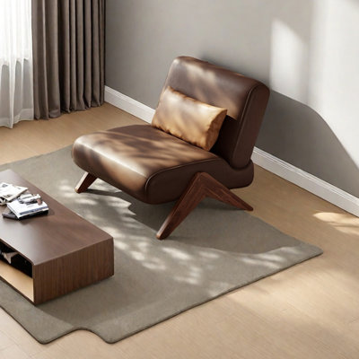 Chaise de loisir moderne simple en bois massif
