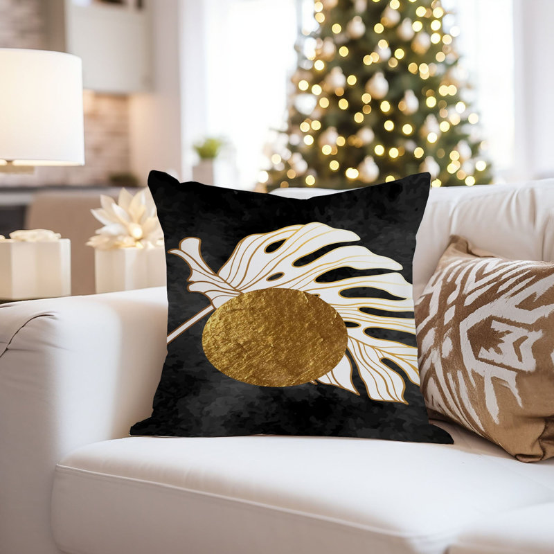 Botanical Monstera Leaf Elegance Moden Bohemian, 20"H x 20"W