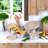 32-Piece Stainless Steel Cooking Utensil Set with 7-Piece Mixing Bowl Set with Lids-113768077