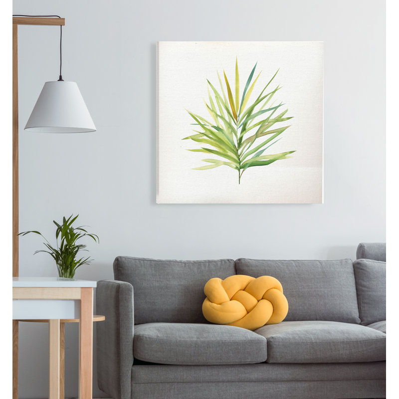 « tropical botanique i », peinture sur toile tendue, H 32 po x l 32 po x P 1,5 po
