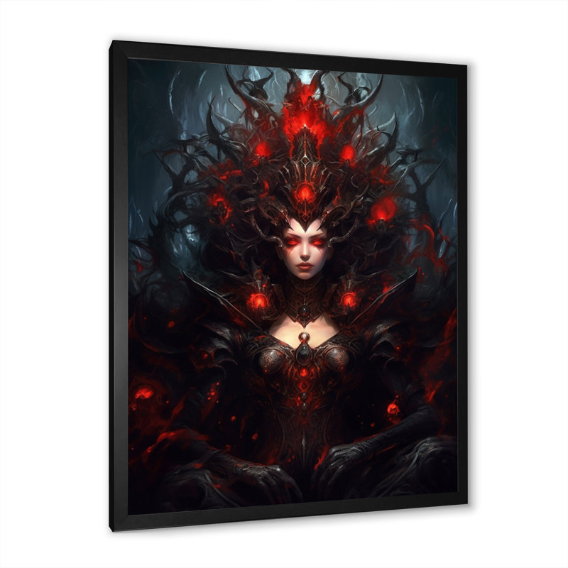 Cosmic femelle visiteur I, Cadre simple noir, H 20 po x l 12 po x P 1 po