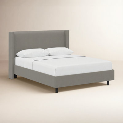 Hanson Upholstered Wingback Platform Bed