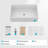Durable Ceramic Kitchen Sinks, 30-inch Farmhouse Style, Space-saving Workstation