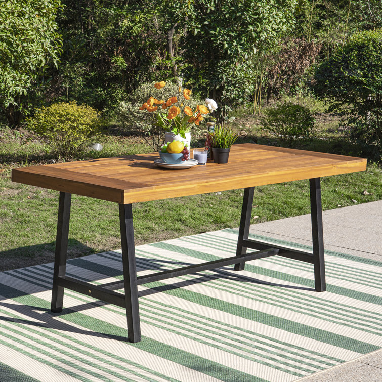 Mcgahan Rectangular Acacia Outdoor Dining Table