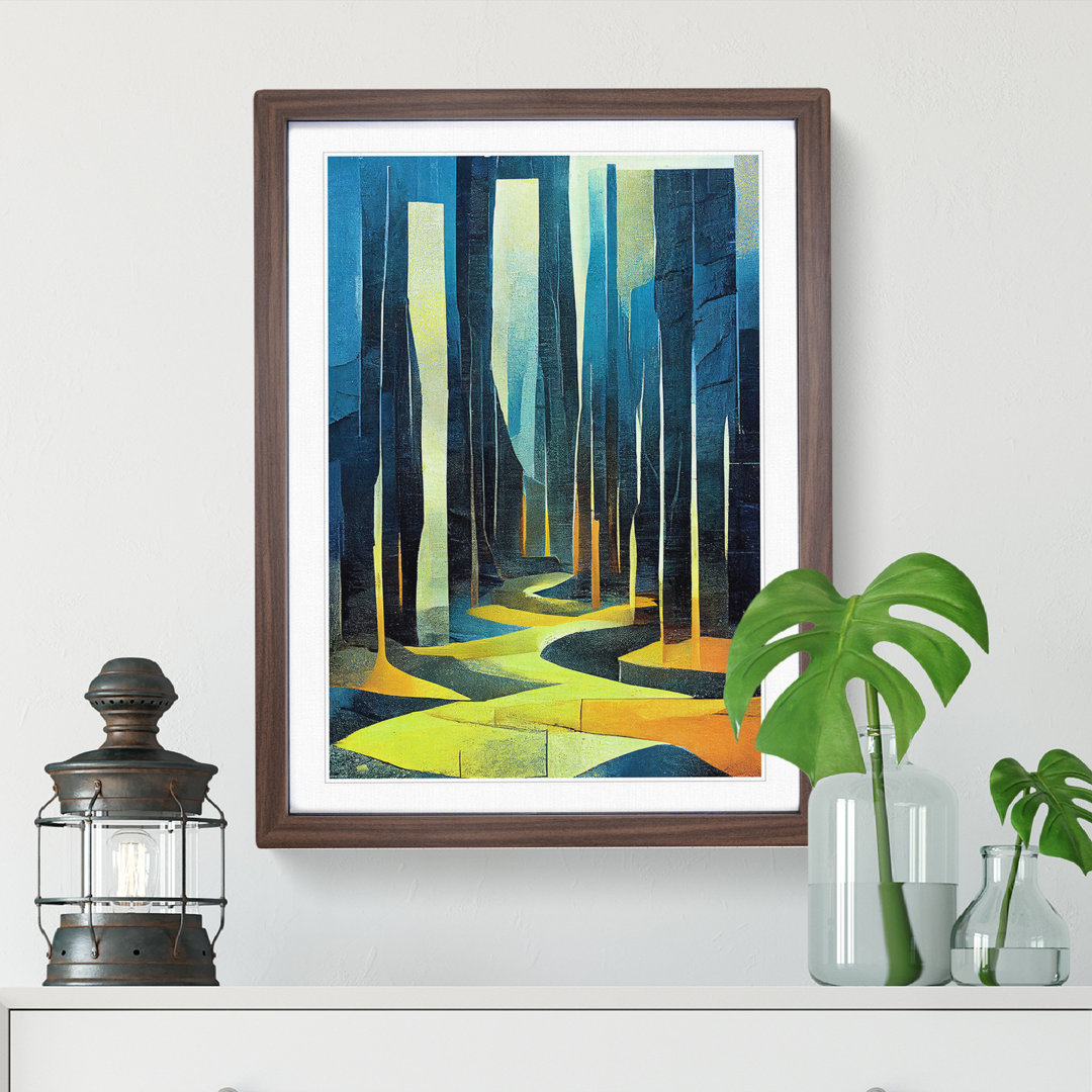 Forest Composition No.2 Abstract - Single Picture Frame Painting