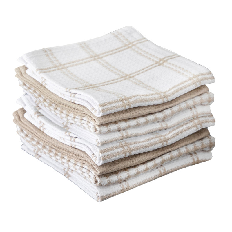 T-fal Flat Waffle Kitchen Dishcloth Set, Sand