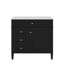 Meuble-lavabo de 36 pouces avec lavabo sur le dessus, unité de rangement contemporaine avec 2 tiroirs et tiroir basculant-897332193