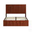Solid Wood Platform Bed with Side Storage Drawers, Curved Headboard, and Wood Slat Support for Minimalist Bedrooms-129758723