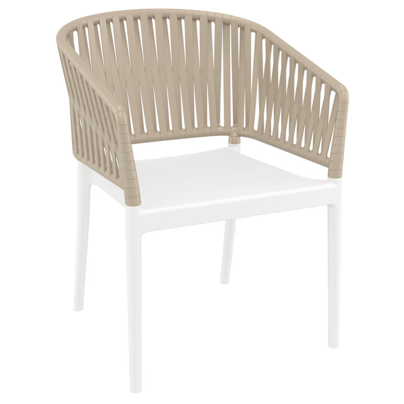Chaise de salle à manger Newport, Taupe / Blanc