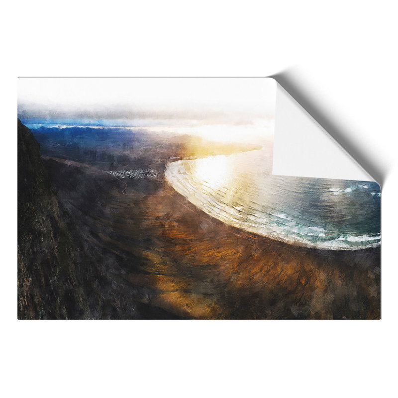 Mountain View Of Lanzarote In Spain - No Frame Print, 21cm H x 30cm W x 0.1cm D