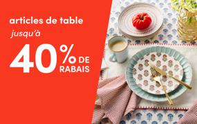 articles de table en solde